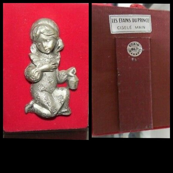 Vintage Les Etains Du Prince Cisele Main girl